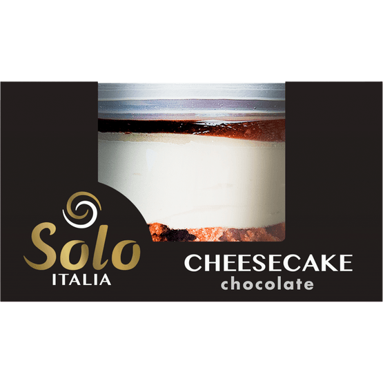 Foto van Solo Italia Cheesecake chocolade op witte achtergrond