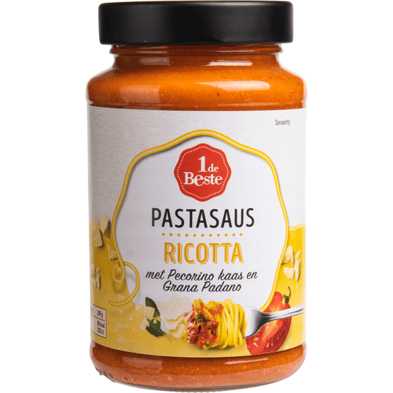 Foto van 1 de Beste Pastasaus ricotta op witte achtergrond