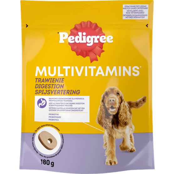 Foto van Pedigree Hondensnacks multivitamins digestion op witte achtergrond