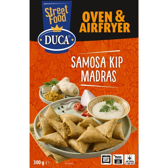 Foto van Duca Samosa kip madras 15 stuks op witte achtergrond