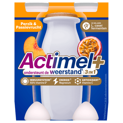 Danone Actimel perzik-passievrucht 4st.