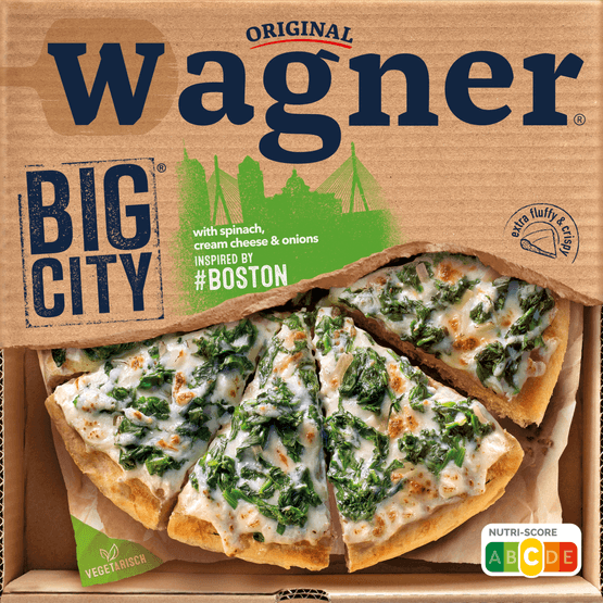 Foto van Wagner Big city pizza boston op witte achtergrond