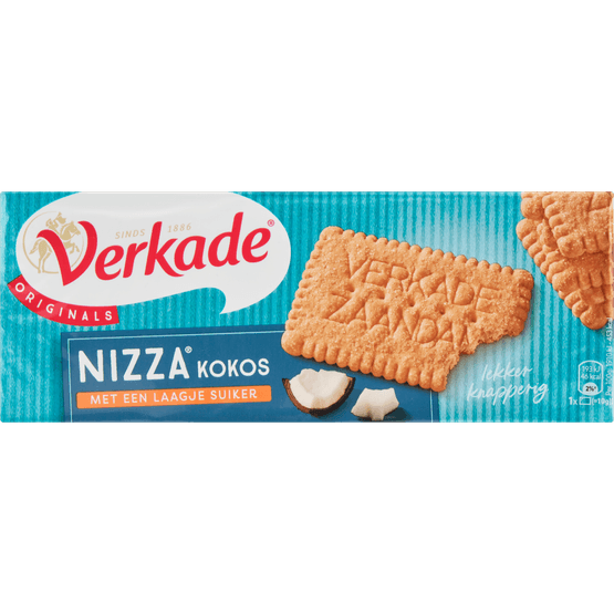 Foto van Verkade Biscuits nizza kokos op witte achtergrond