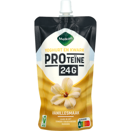 Foto van Melkan Protein pouch vanille op witte achtergrond