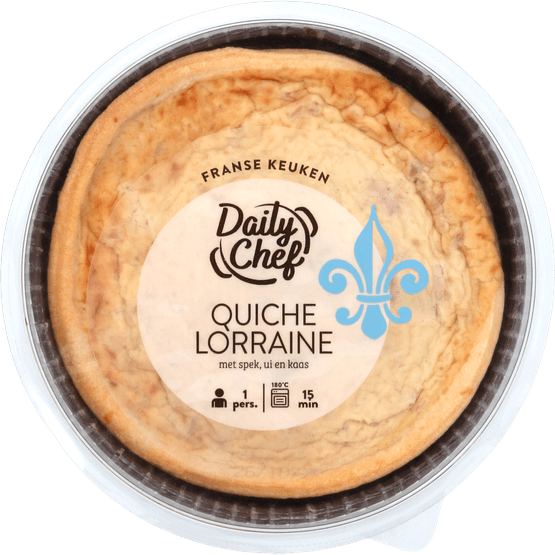 Foto van Daily Chef Quiche lorraine op witte achtergrond