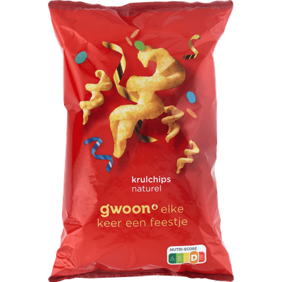 G'woon Krulchips naturel