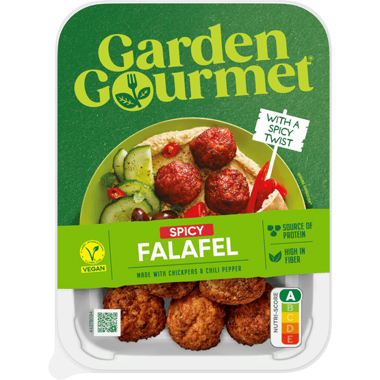 Foto van Garden Gourmet Falafel spicy op witte achtergrond