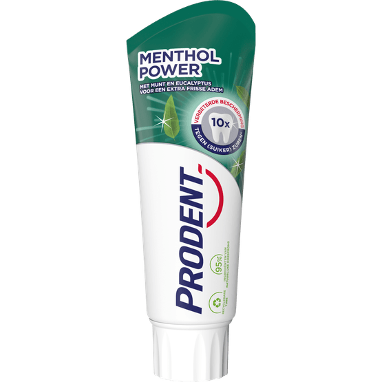 Foto van Prodent Tandpasta menthol power op witte achtergrond