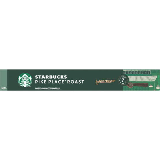 Foto van Starbucks Koffiecups pike place roast lungo medium op witte achtergrond