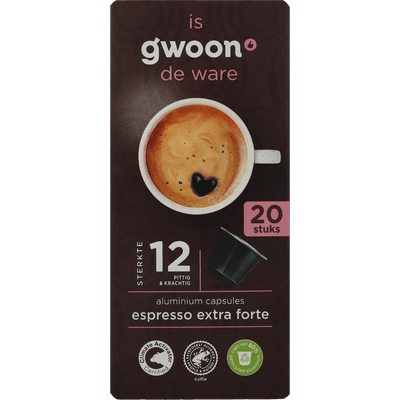 G'woon Koffiecapsules espresso extra forte