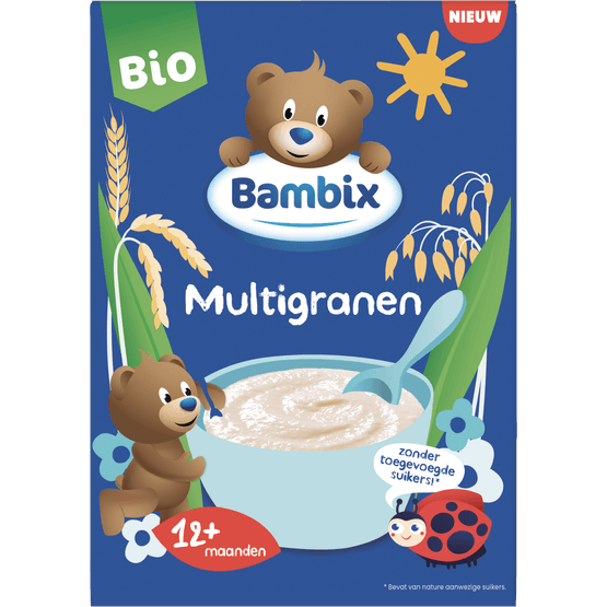 Foto van Bambix Ontbijtpap multigranen 12+ maanden op witte achtergrond