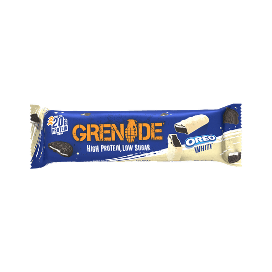 Foto van Grenade Protein bar oreo white op witte achtergrond