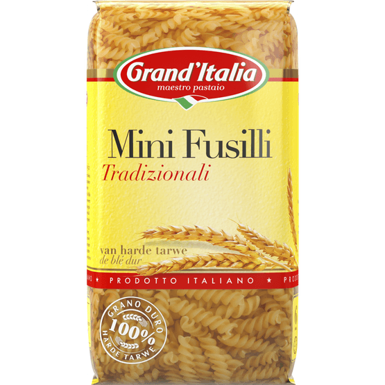 Foto van Grand'Italia Mini fusilli op witte achtergrond