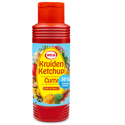 Hela Kruiden ketchup curry 30% minder suiker