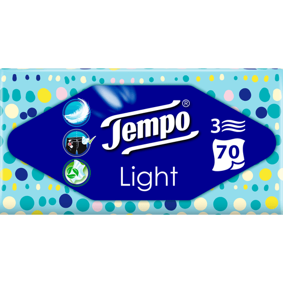 Foto van Tempo Tissuebox light 3 laags op witte achtergrond