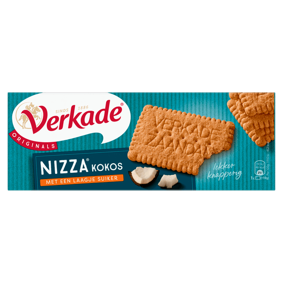 Foto van Verkade Biscuits nizza kokos op witte achtergrond