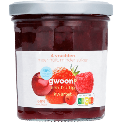 G'woon Fruitspread 4 vruchten