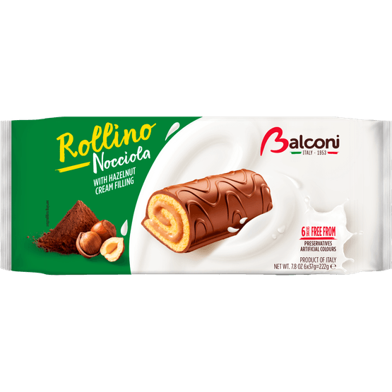 Foto van Balconi Rollino nocciola op witte achtergrond