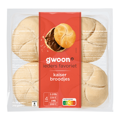 G'woon Kaiserbroodjes 4 stuks