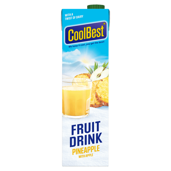 Foto van CoolBest Fruitdrink pineapple op witte achtergrond