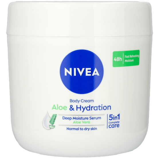 Foto van Nivea Body cream aloe vera op witte achtergrond