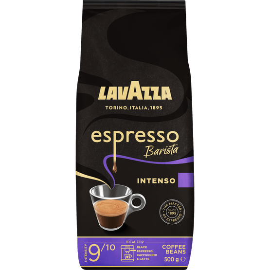 Foto van Lavazza Koffiebonen espresso barista intenso op witte achtergrond