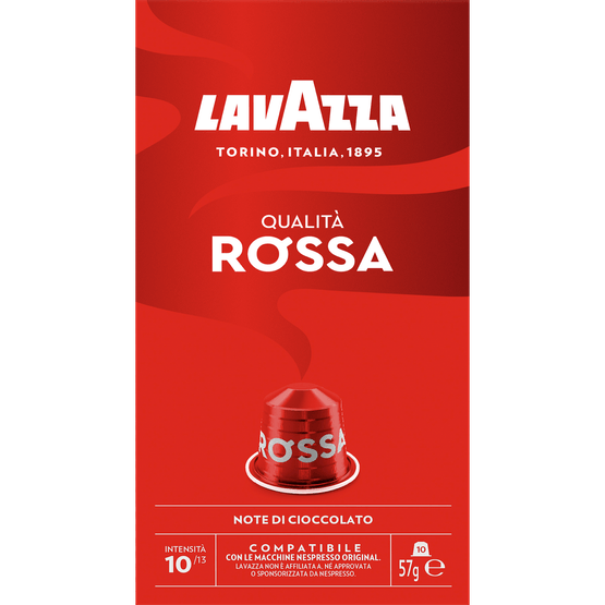 Foto van Lavazza Koffiecups alu qualita rossa op witte achtergrond