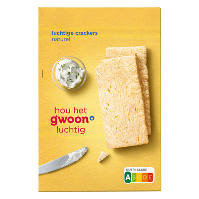 G'woon Luchtige crackers naturel