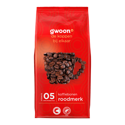 G'woon Koffiebonen roodmerk