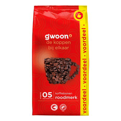 G'woon Koffiebonen roodmerk