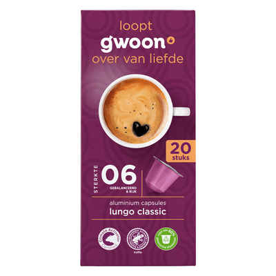 G'woon Koffiecapsules lungo classic