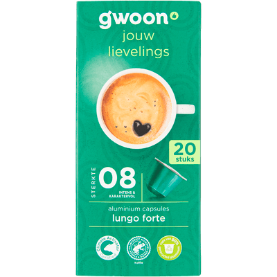 G'woon Koffiecapsules lungo forte