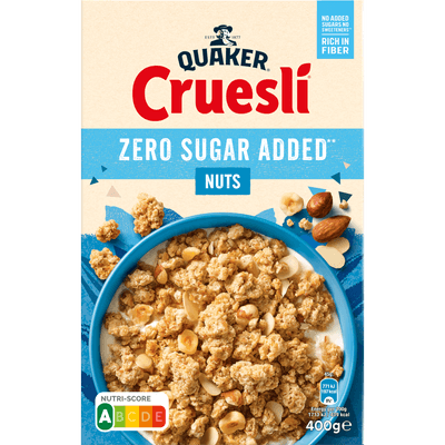 Quaker Cruesli noten zero sugar