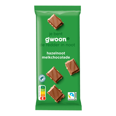 G'woon Chocoladereep melk hazelnoot