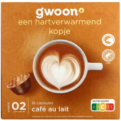 G'woon Koffiecups cafe au lait sterkte 2