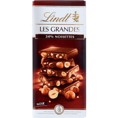 Lindt Les grandes pure chocolade hazelnoot