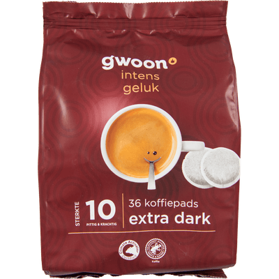 G'woon Koffiepads extra dark roast