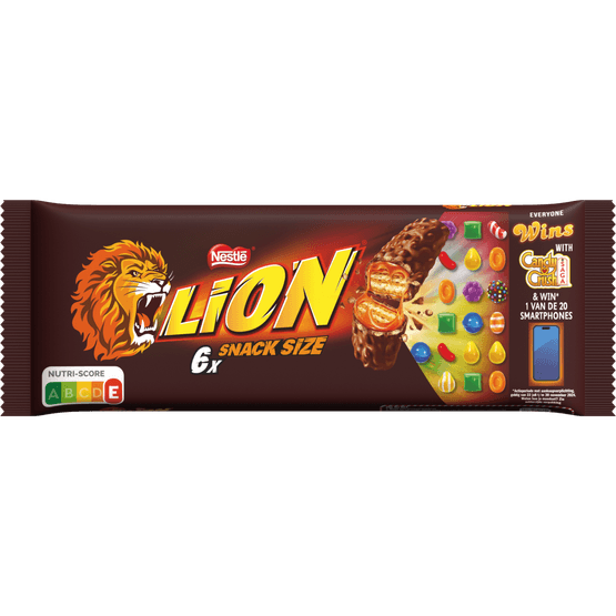 Foto van Nestlé Lion op witte achtergrond