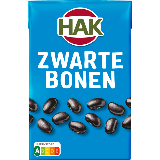 Foto van Hak Zwarte bonen op witte achtergrond