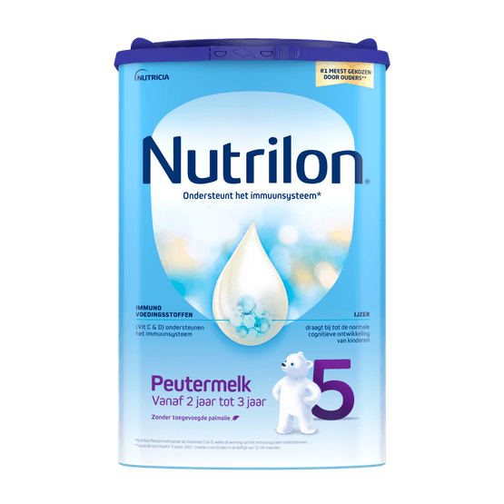 Foto van Nutrilon 5 Peutermelk 2+ Jaar op witte achtergrond