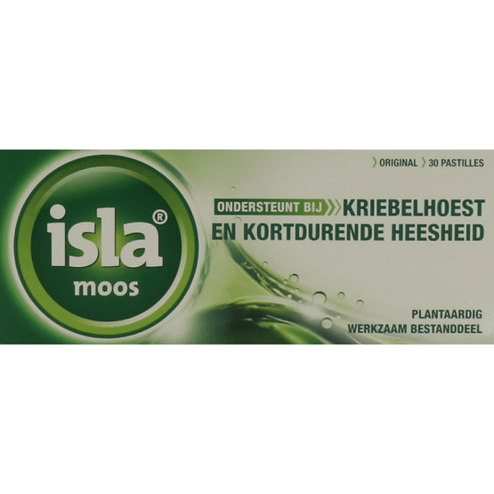 Foto van Isla Hoestpastilles moos original op witte achtergrond