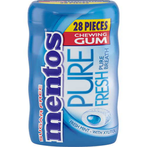 Foto van Mentos Pure fresh freshmint 28 st. op witte achtergrond