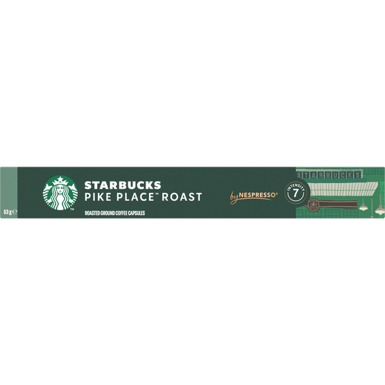 Foto van Starbucks Koffiecups pike place roast lungo medium op witte achtergrond