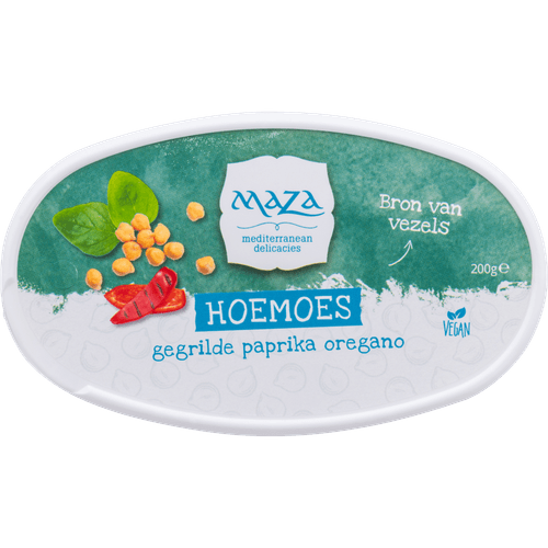 Foto van Maza Gegrilde paprika & oregano op witte achtergrond