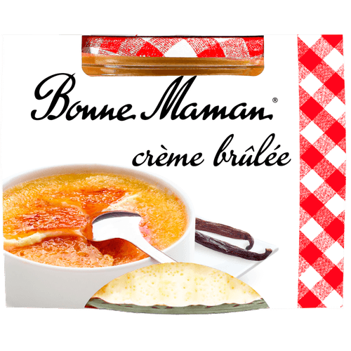 Foto van Bonne Maman Creme brulee 2 st. op witte achtergrond