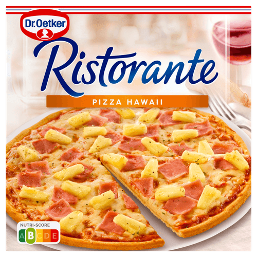 Foto van Dr. Oetker Ristorante pizza hawaii op witte achtergrond