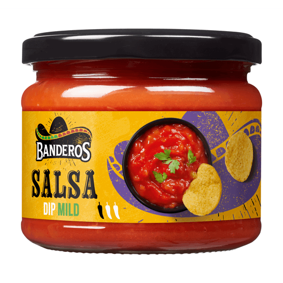 Foto van Banderos Salsa dip mild op witte achtergrond