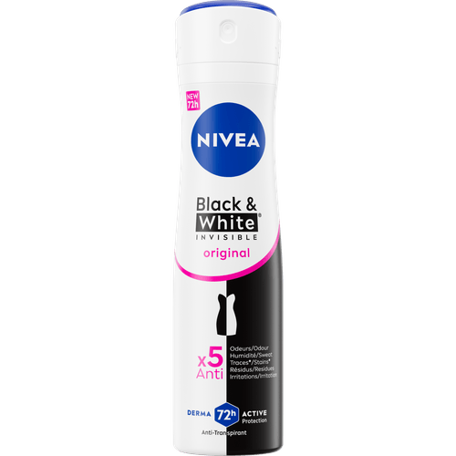 Foto van Nivea Deospray men invisible black & white op witte achtergrond