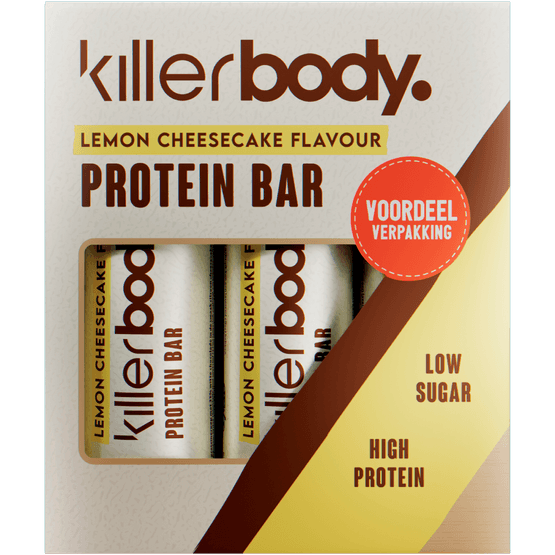 Foto van Killerbody Snack lemon cheesecake 3-pack op witte achtergrond