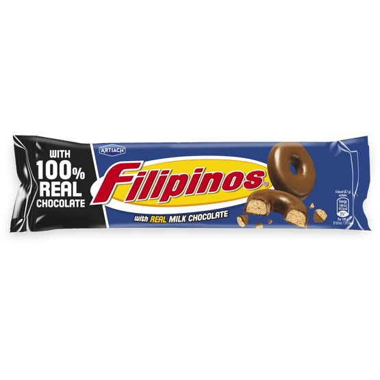 Foto van Filipinos Melk chocolade op witte achtergrond